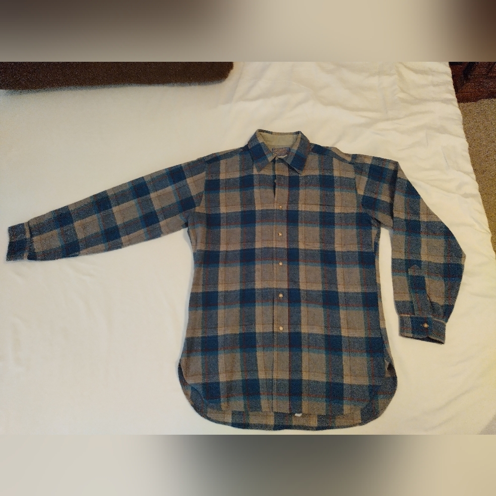 Pendleton Blue and Gray Checkered Men's Shirt